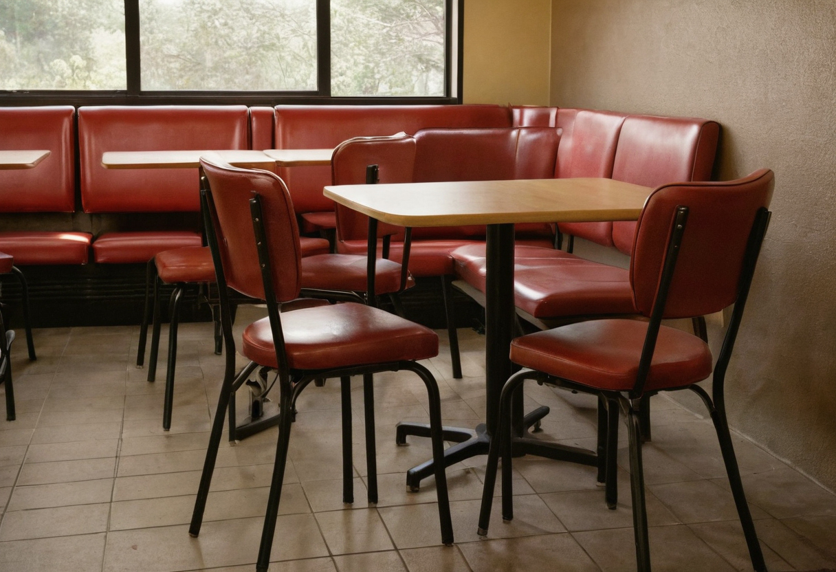 Practical visual for Comfortable diner chairs balance seat support, back angle, and table-turn goals