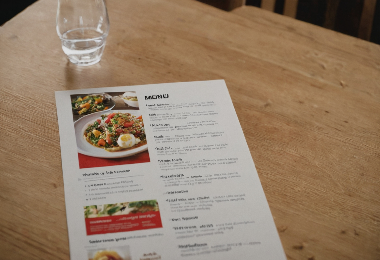 Practical visual for Menu design should be piloted in real service before full rollout